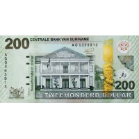 (297) ** PNew (PN168) Suriname - 200 Dollar Year 2024